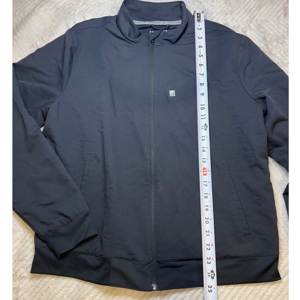 Fabletics Mens Full Zip Performance Jacket Mesh Lined Black Size L